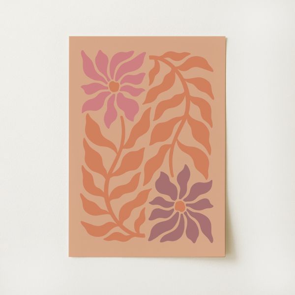 Boho Abstract Floral Print