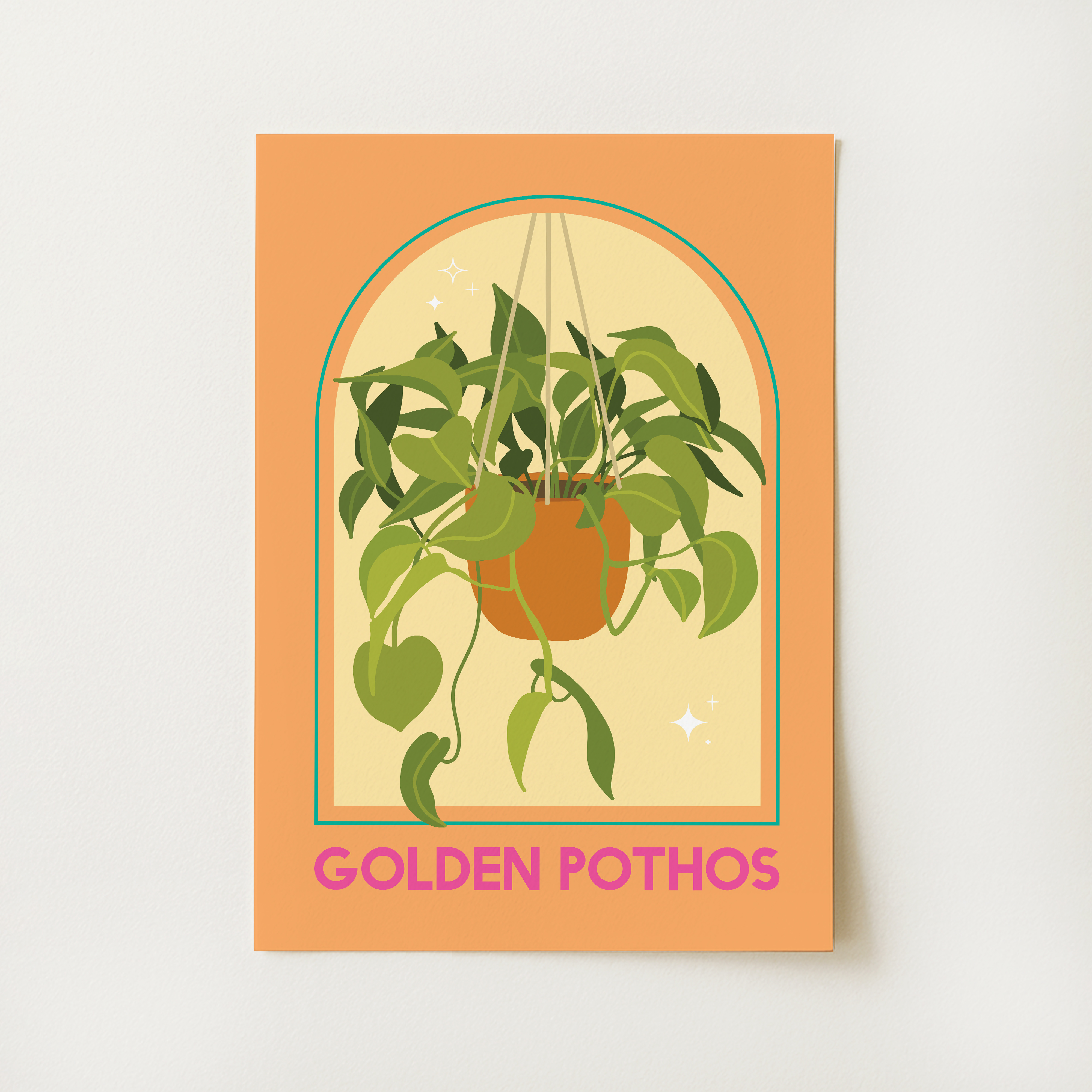 Golden Pothos House Plant Print