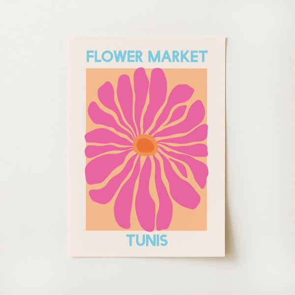 Flower Market Tunis Print