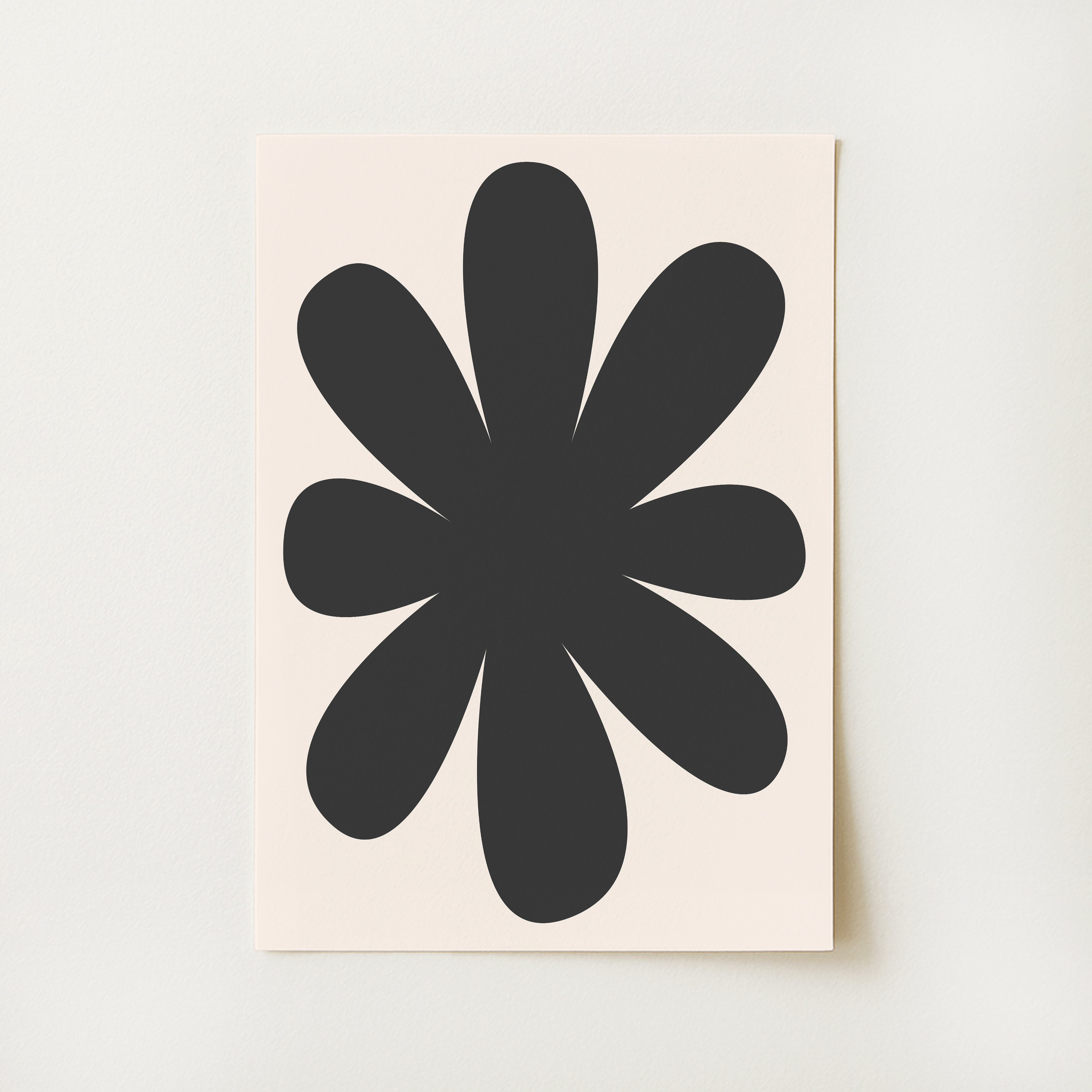Black Floral Abstract Print