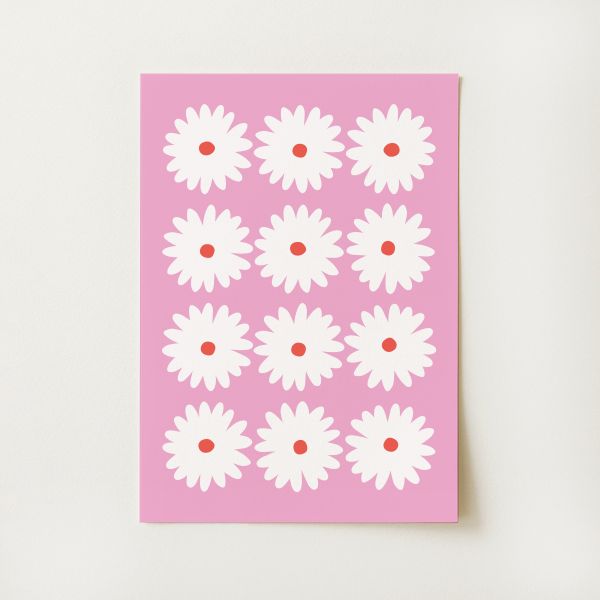 Pink Daisy Print