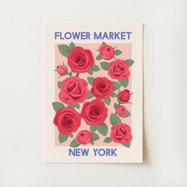Flower Market Rome Print