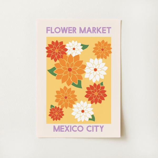 Flower Market Mexico City Print