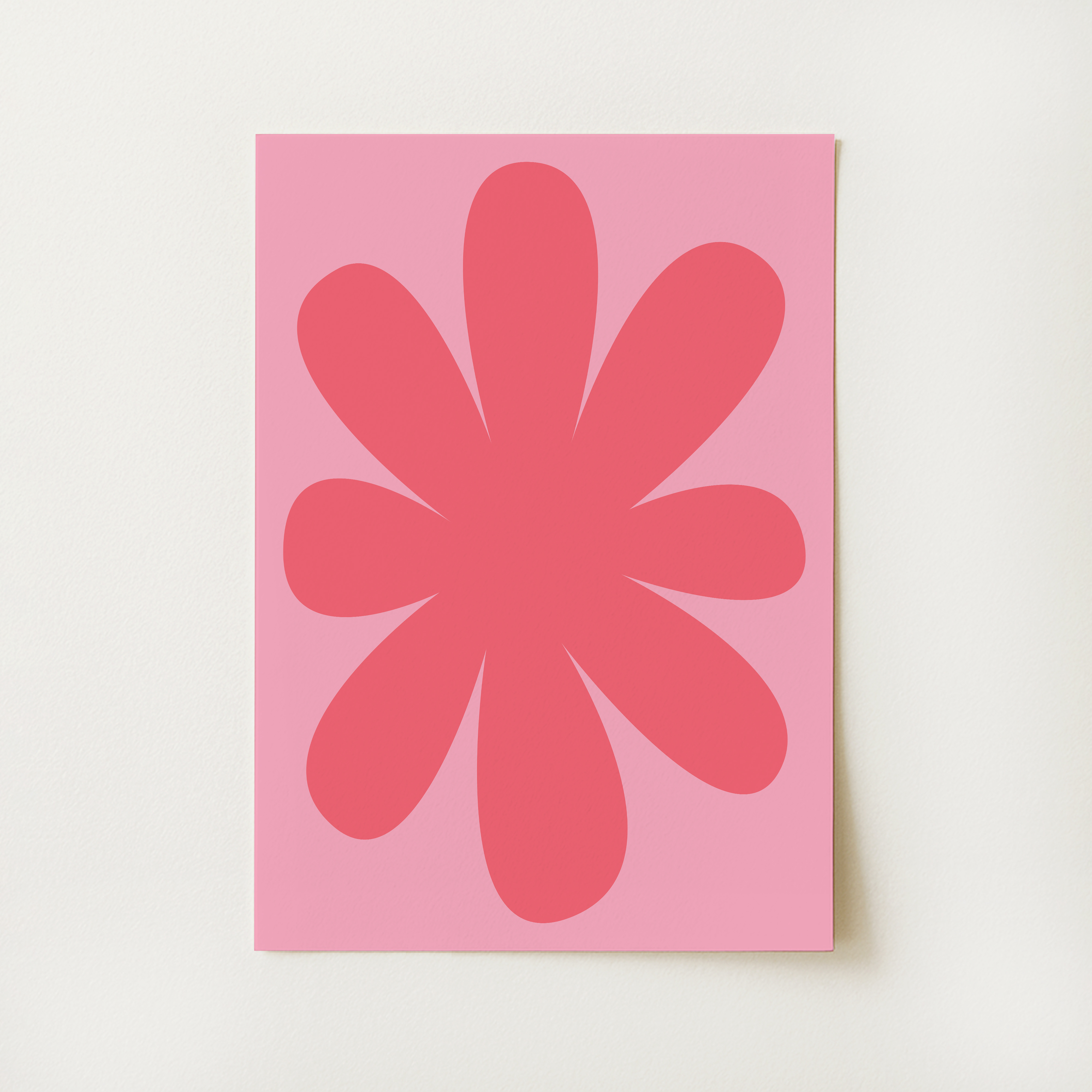 Pink Floral Abstract Print