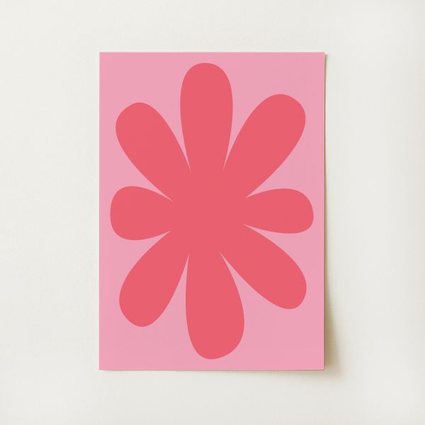 Pink Floral Abstract Print