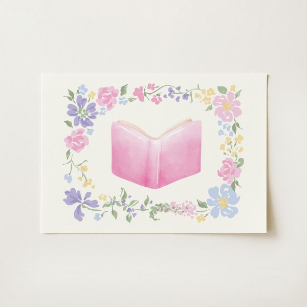 Floral Book Frame Print