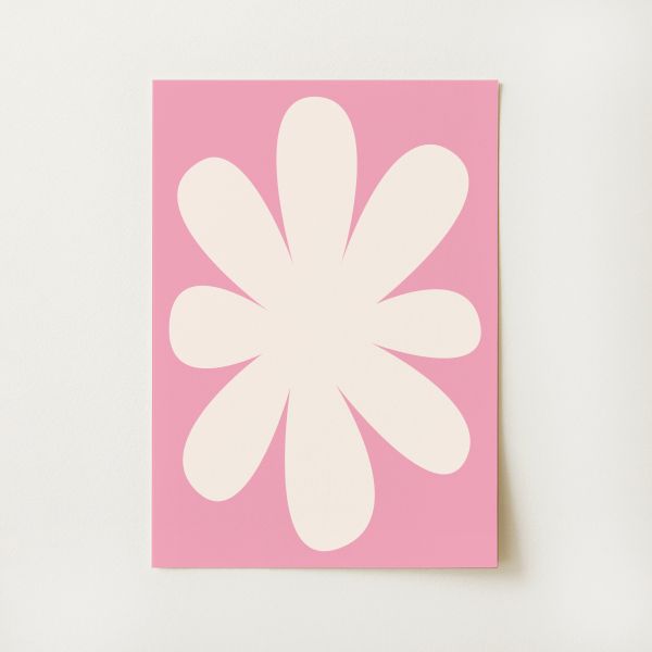Pink Floral Abstract Print