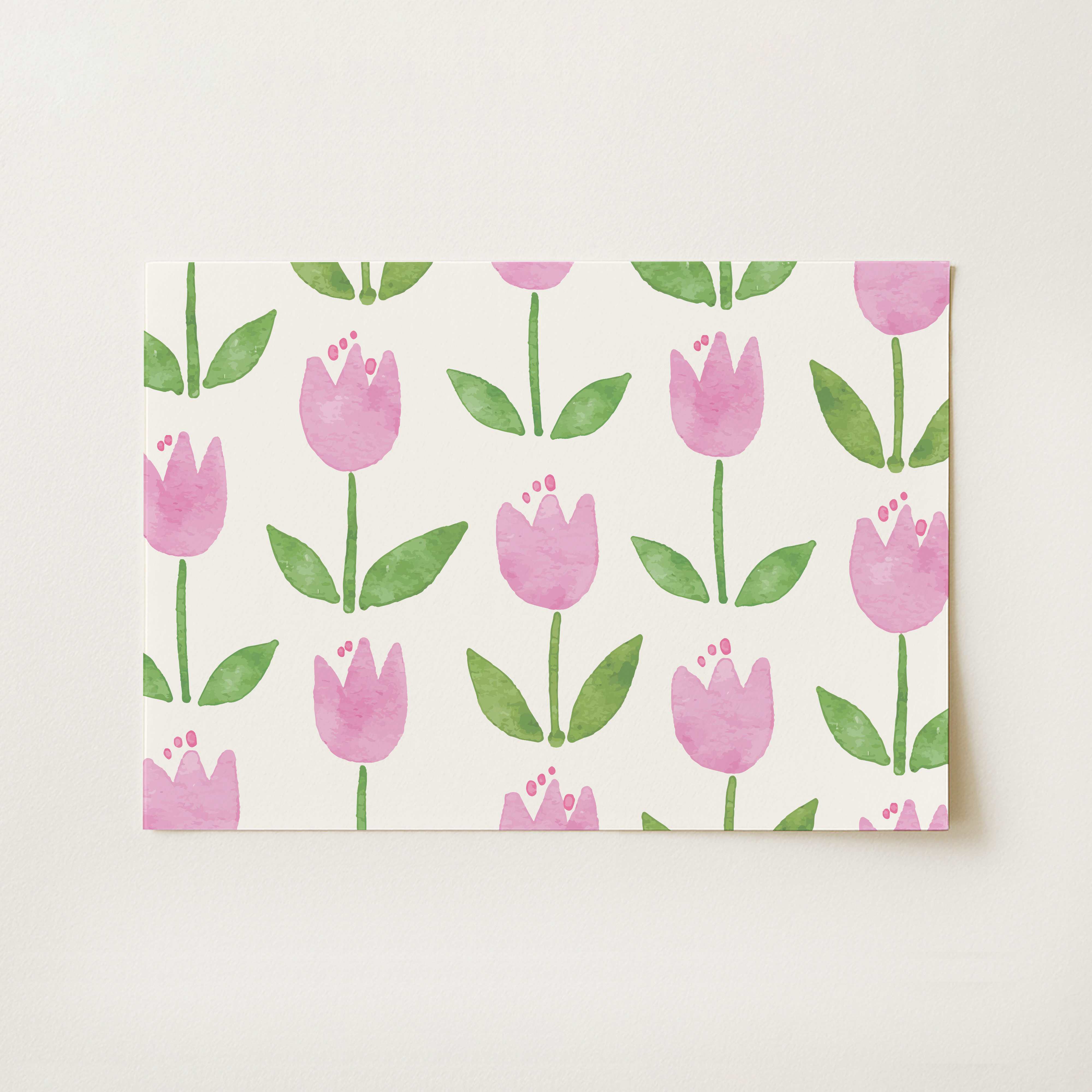 Watercolor Tulips Print