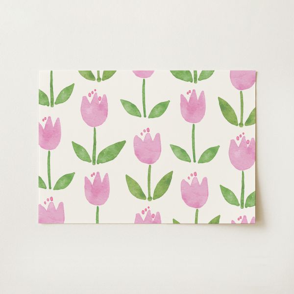 Watercolor Tulips Print