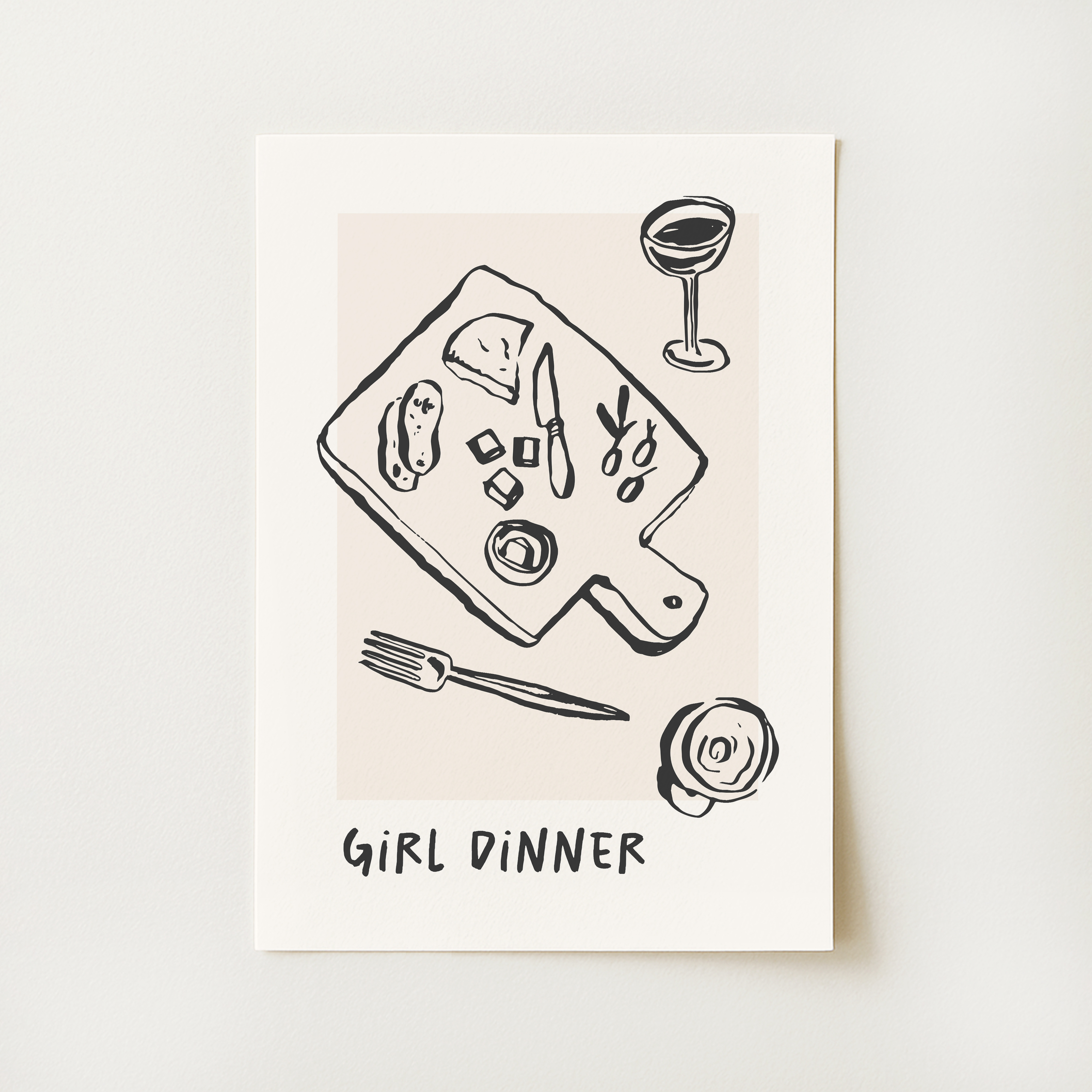 Girl Dinner Print