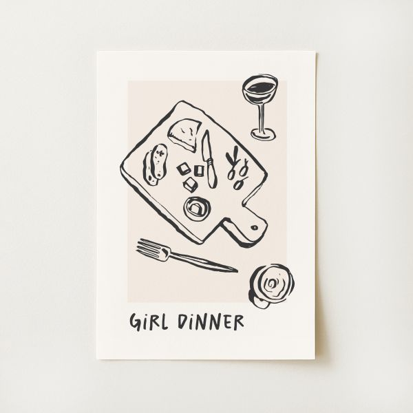 Girl Dinner Print