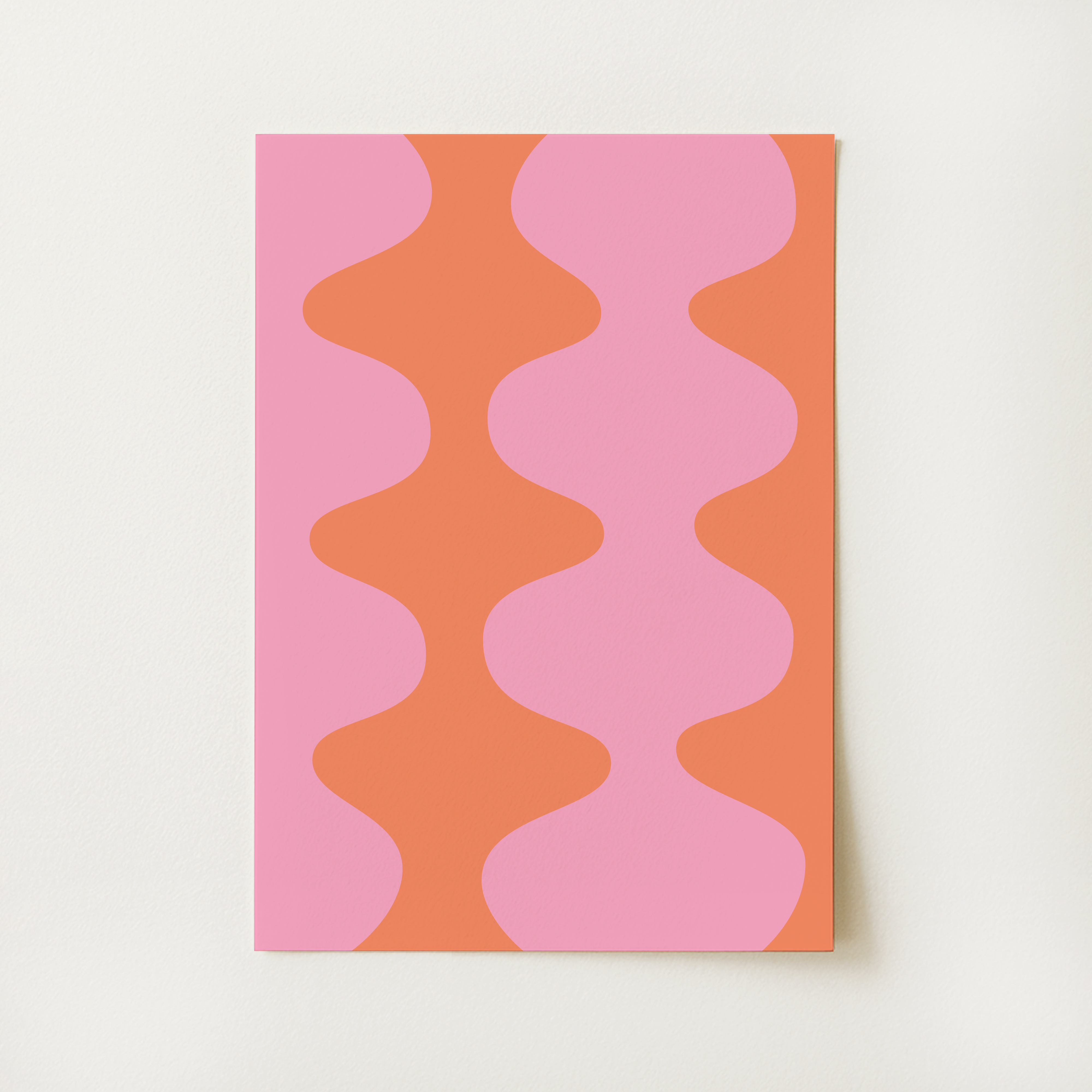 Pink Orange Abstract Print