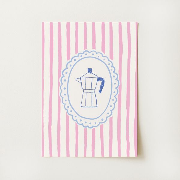 Striped Coffee Print