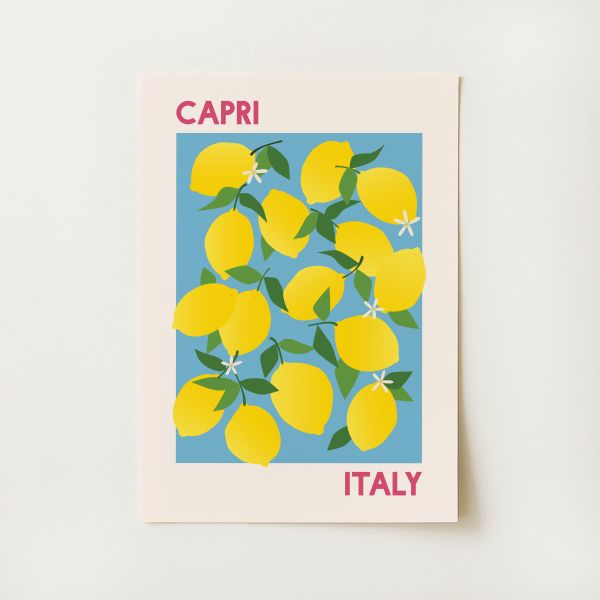 Lemons Capri Italy Print