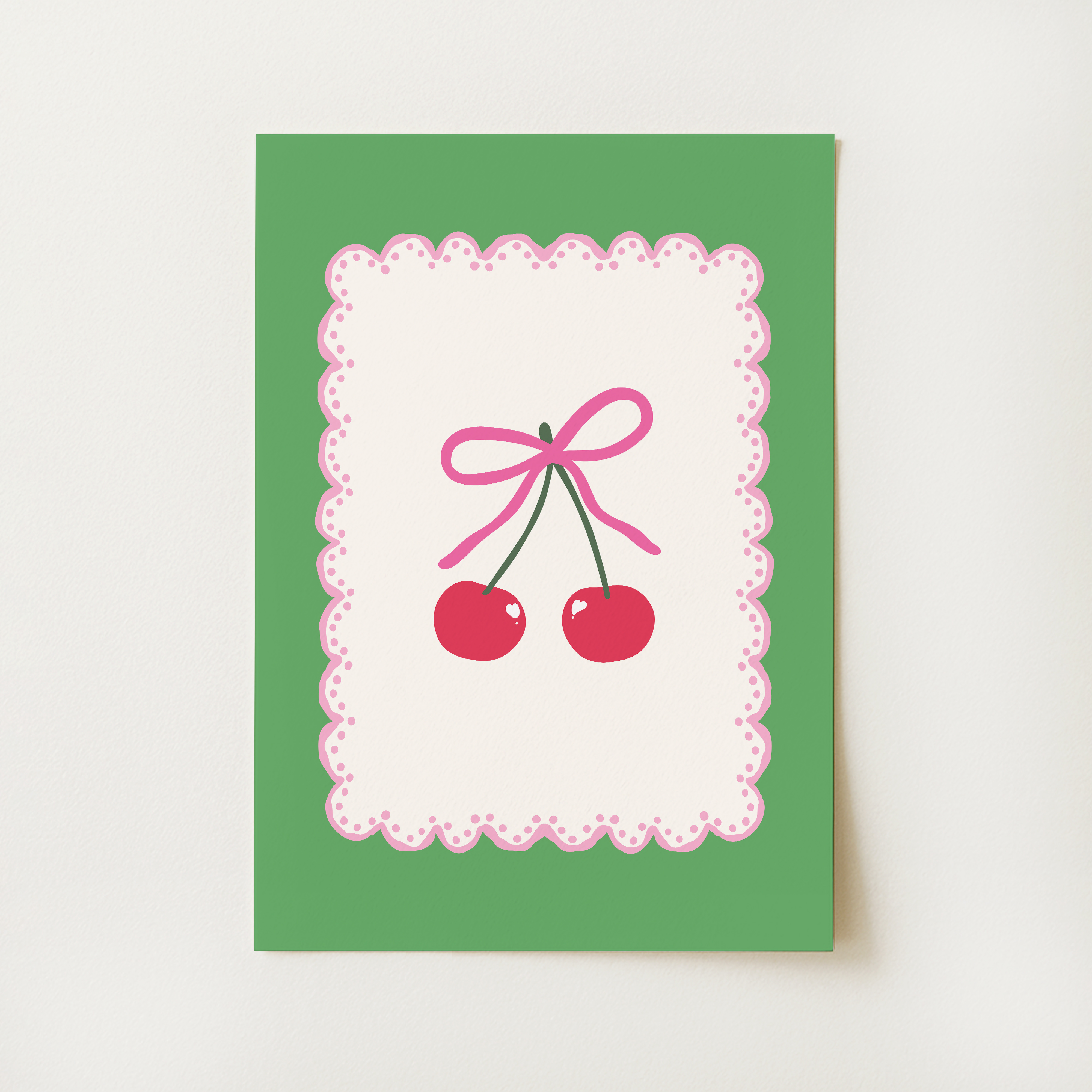 Green Cherry Print
