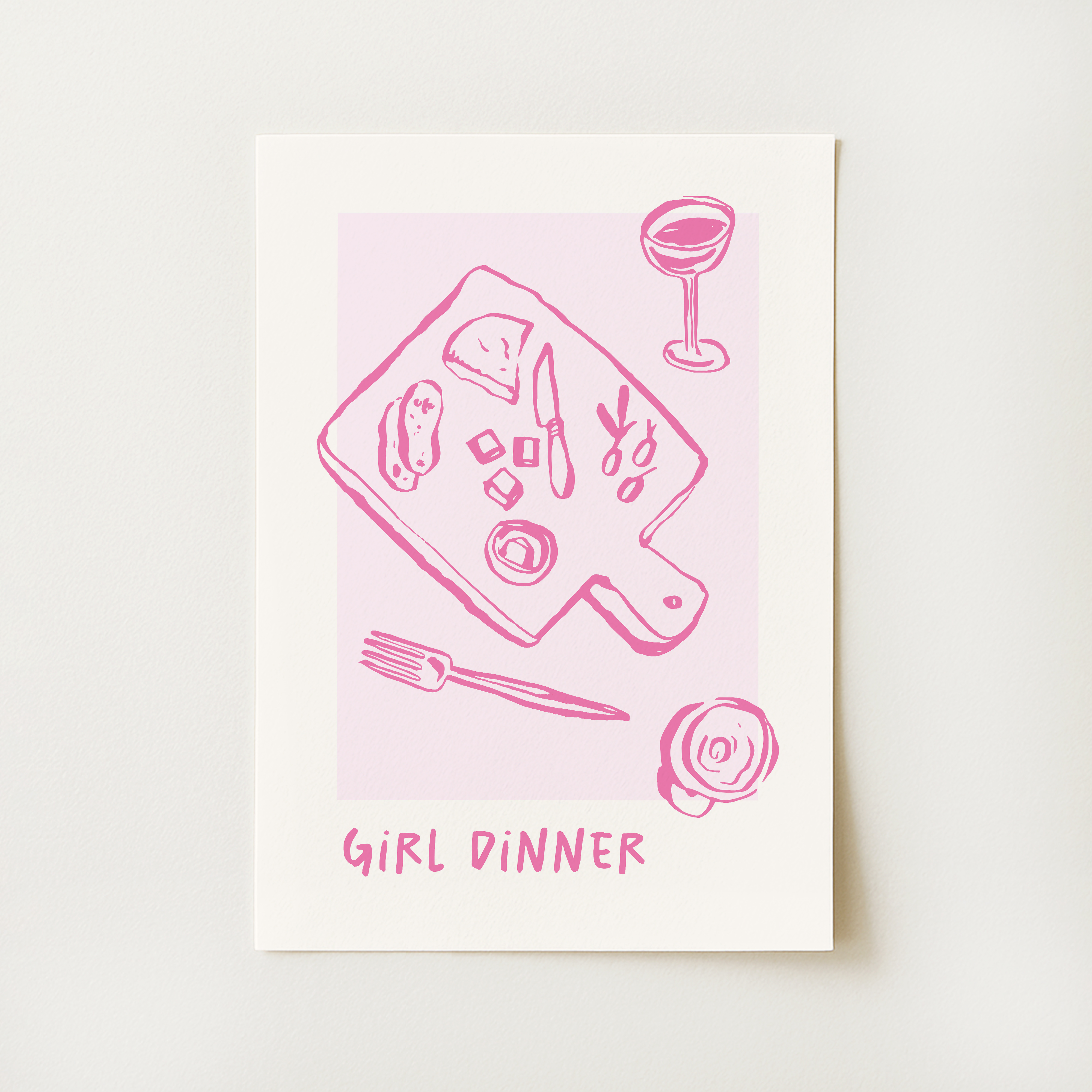 Girl Dinner Print