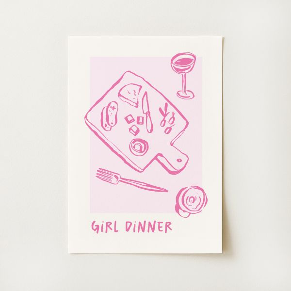 Girl Dinner Print