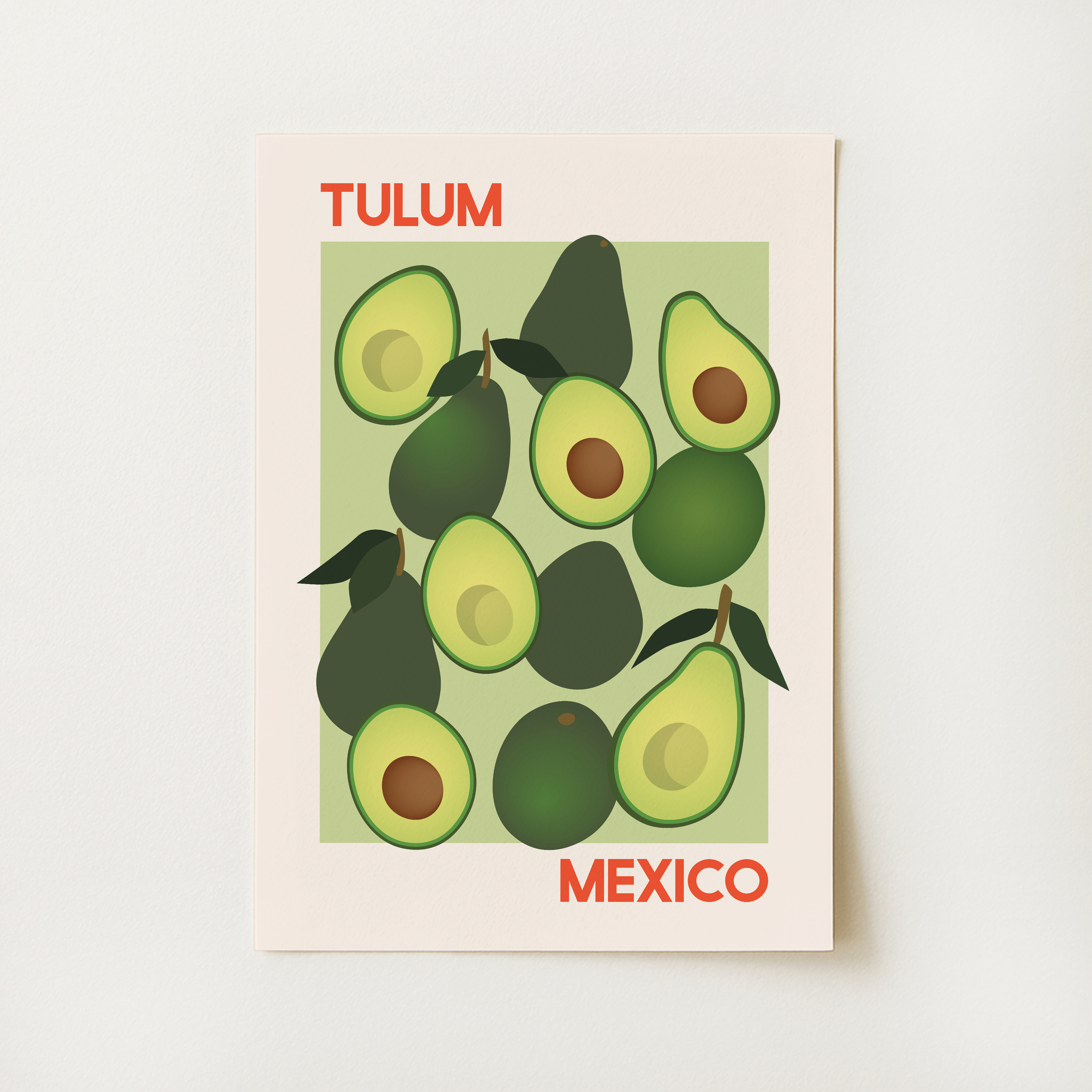 Avocado Tulum Mexico Print