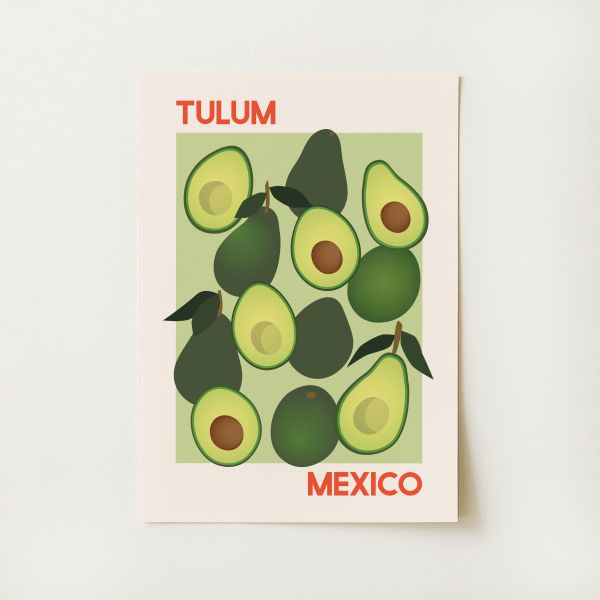 Avocado Tulum Mexico Print