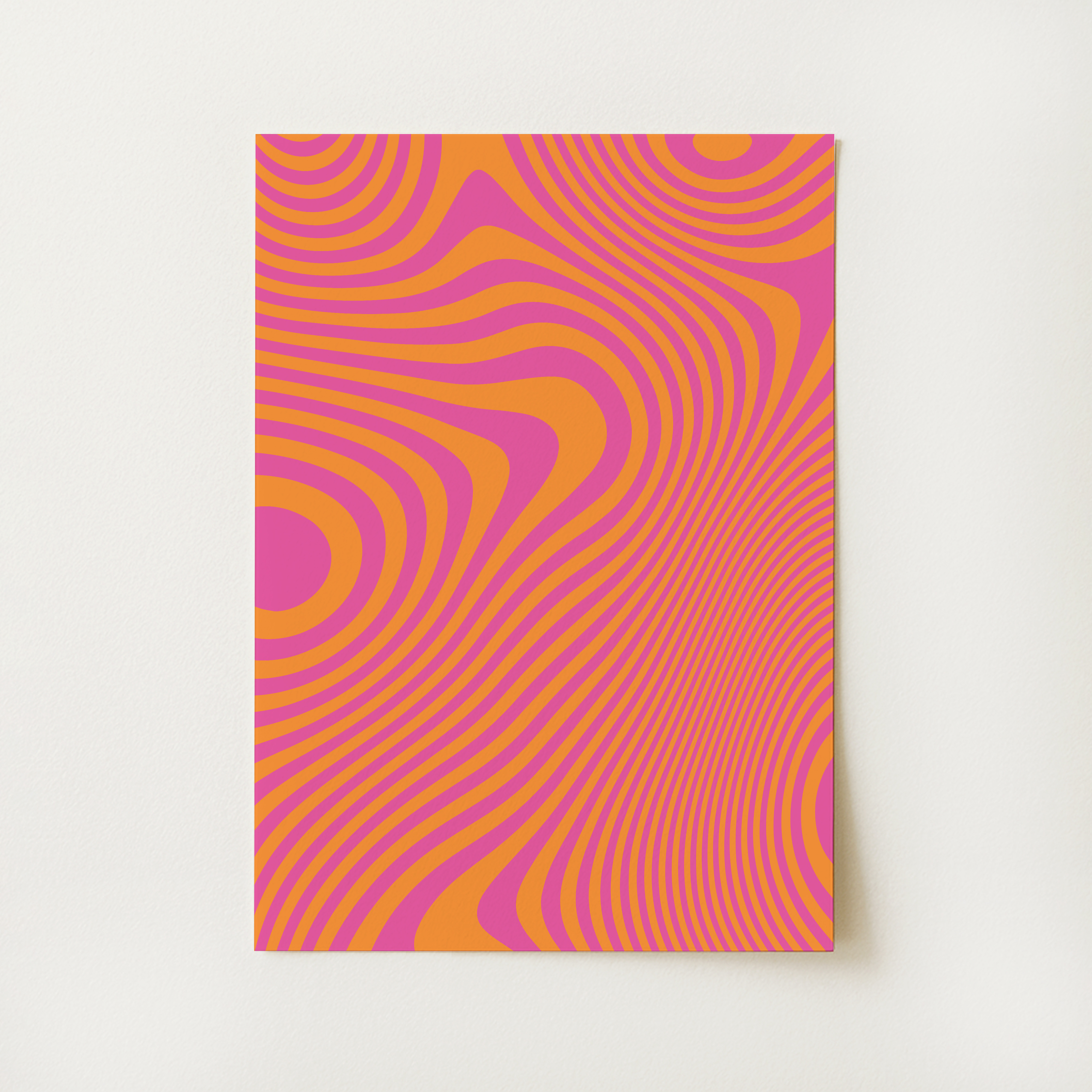 Pink Orange Abstract Print
