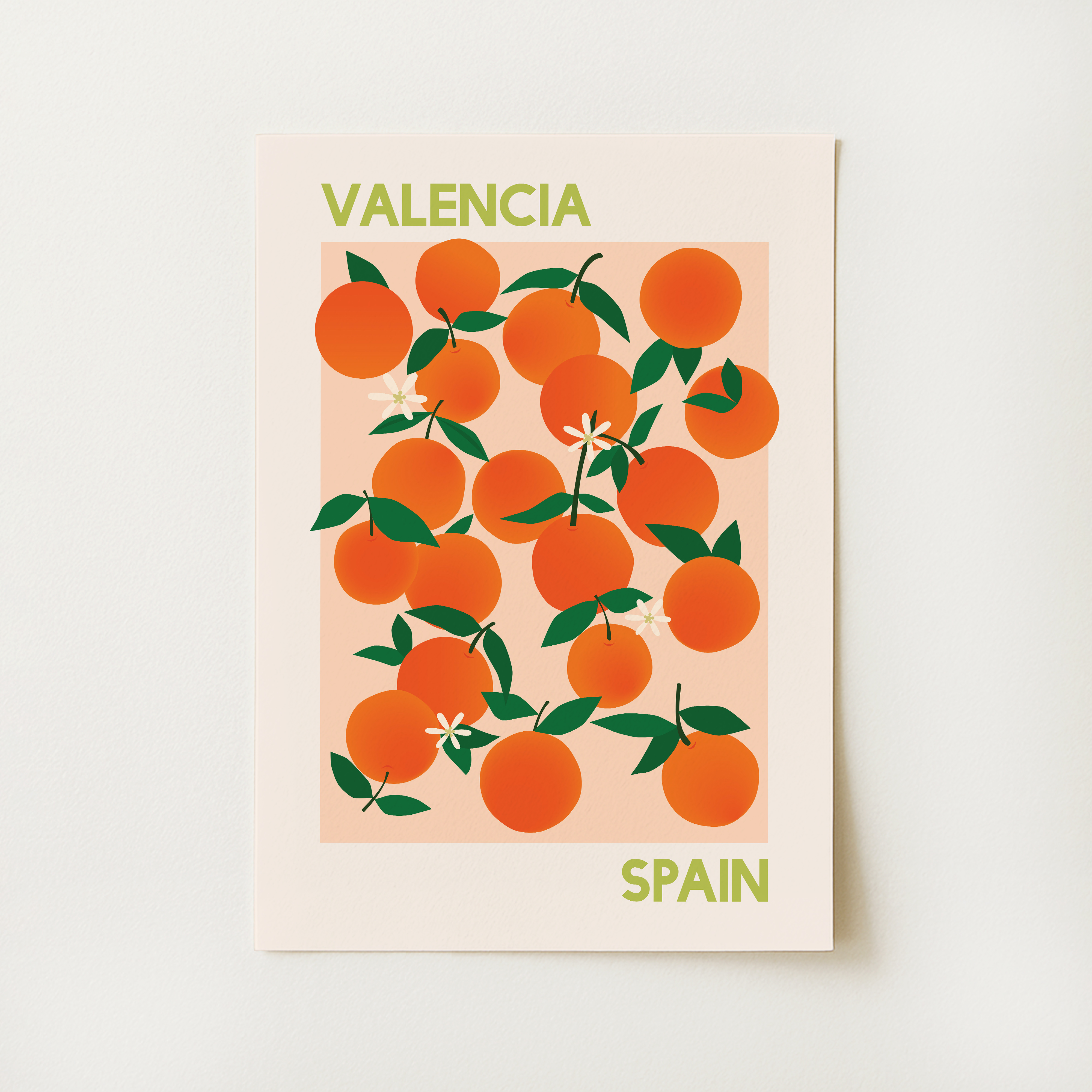 Oranges Valencia Spain Print
