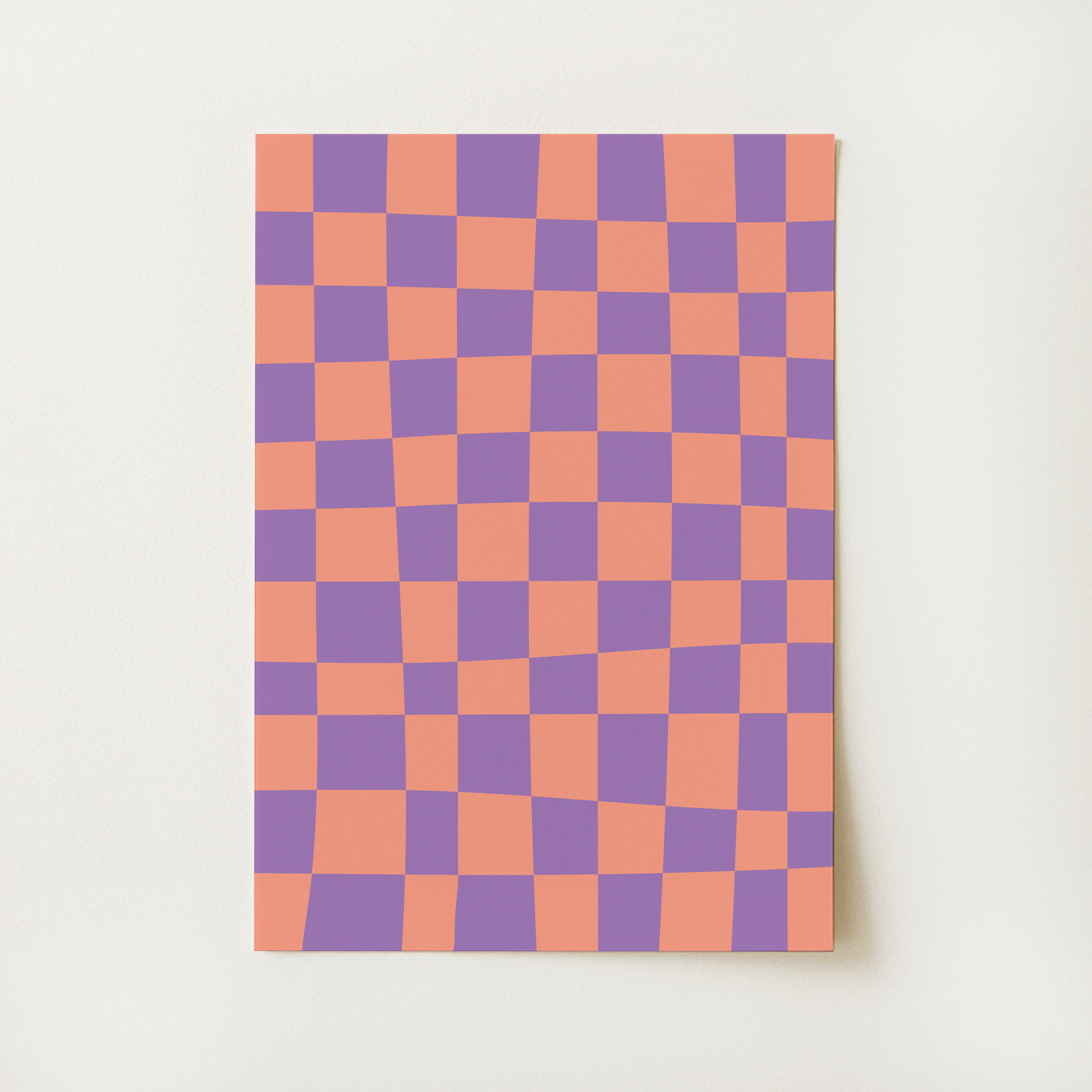 Orange and Purple Abstract Print