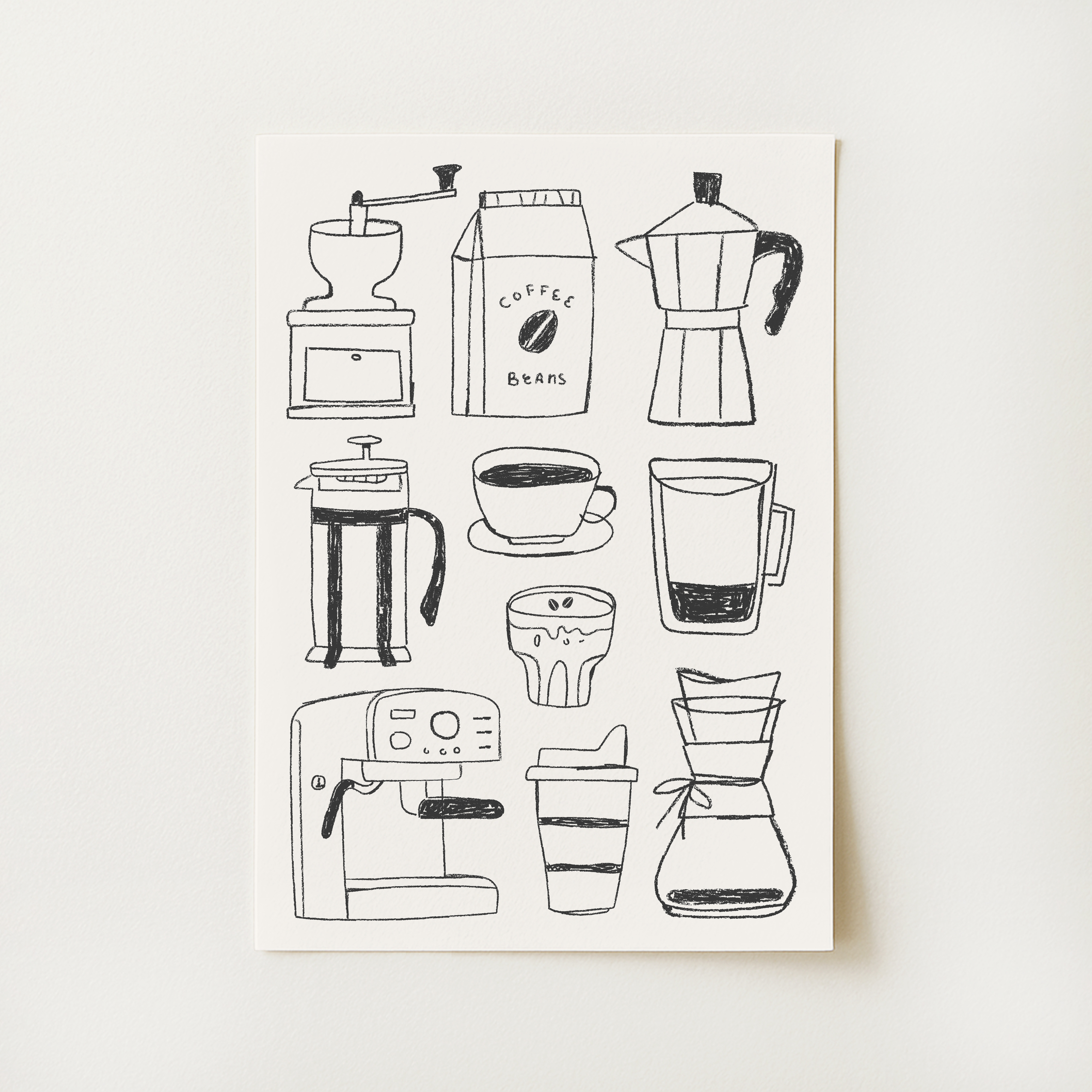 Coffee Sketch Print