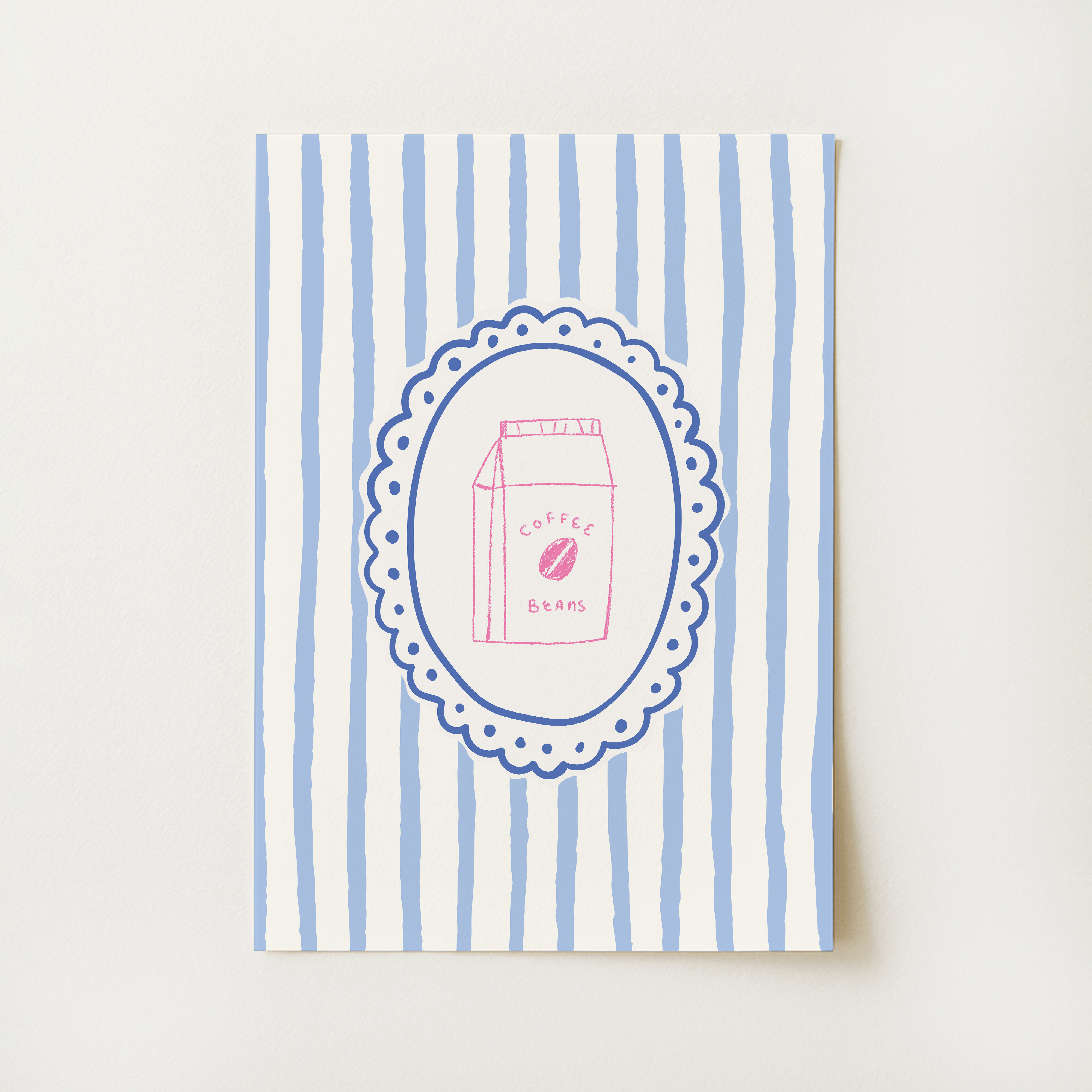 Striped Coffee Print