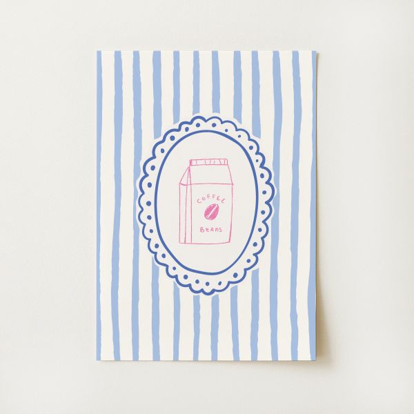 Striped Coffee Print