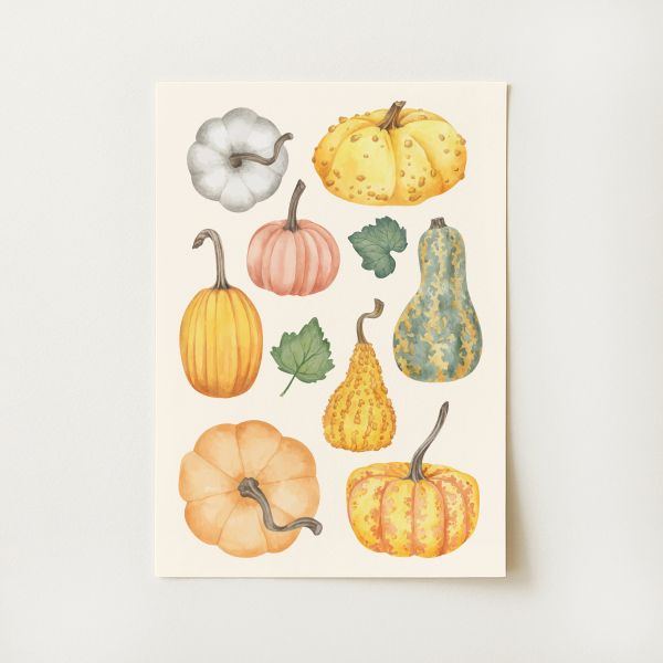 Pumpkin Gourds Print