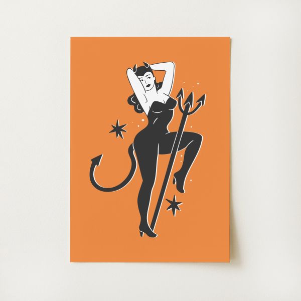 Devil Pinup Print
