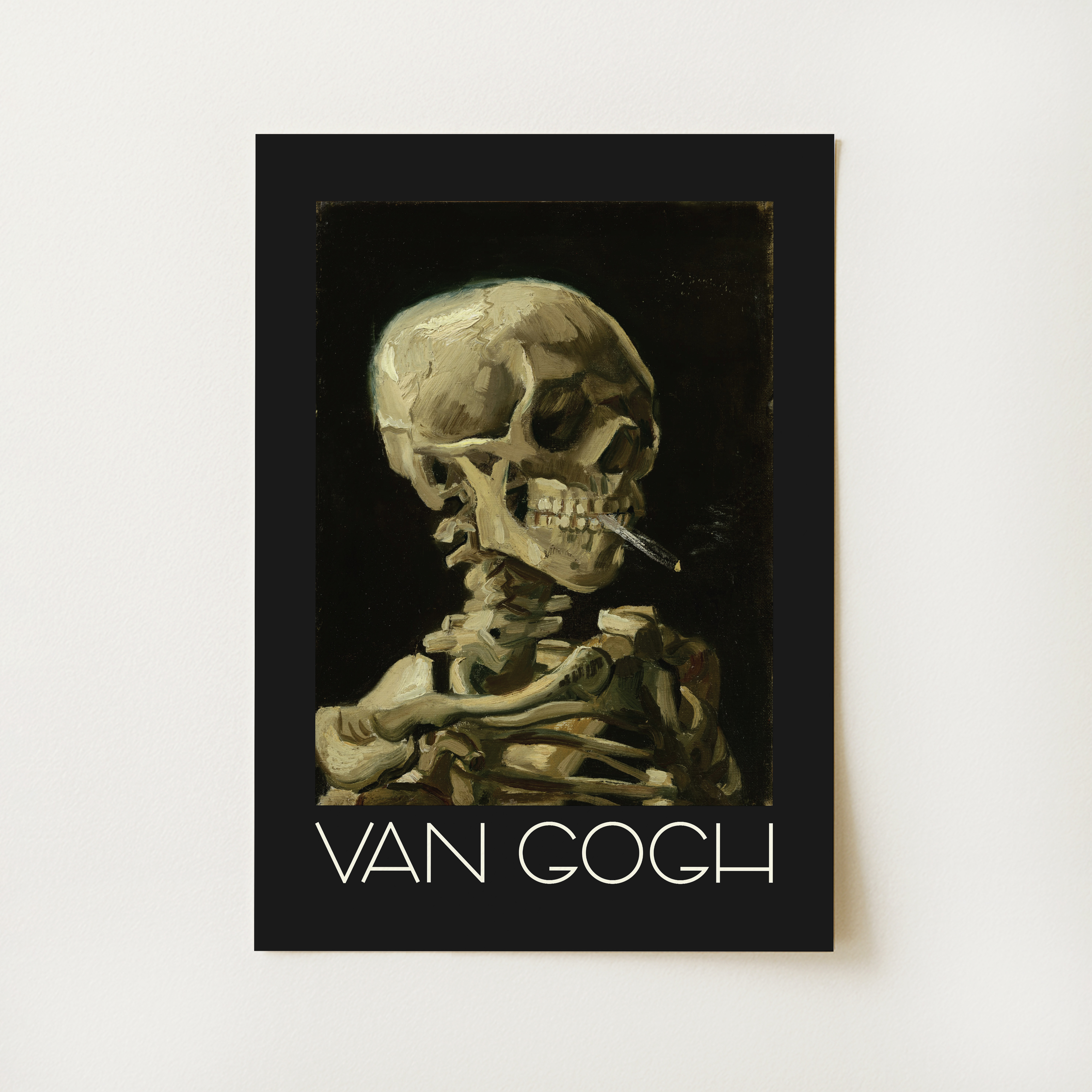Van Gogh Skeleton Print