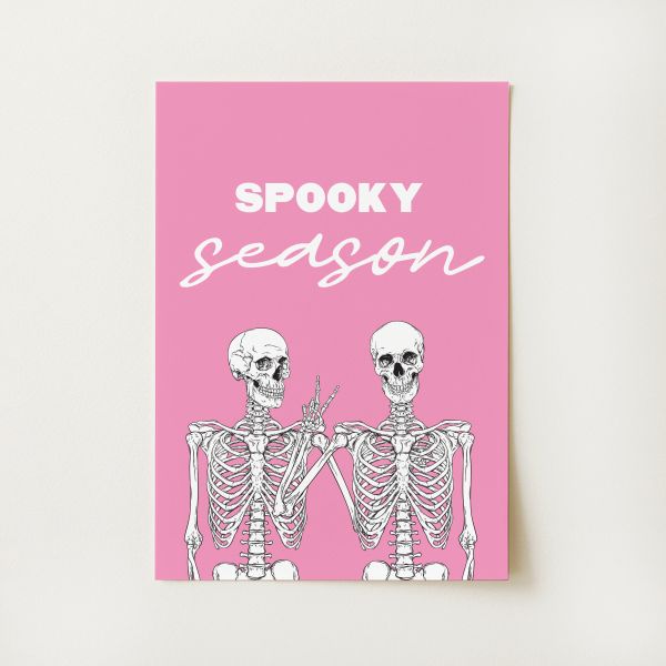 Spooky Season Skeleton Print