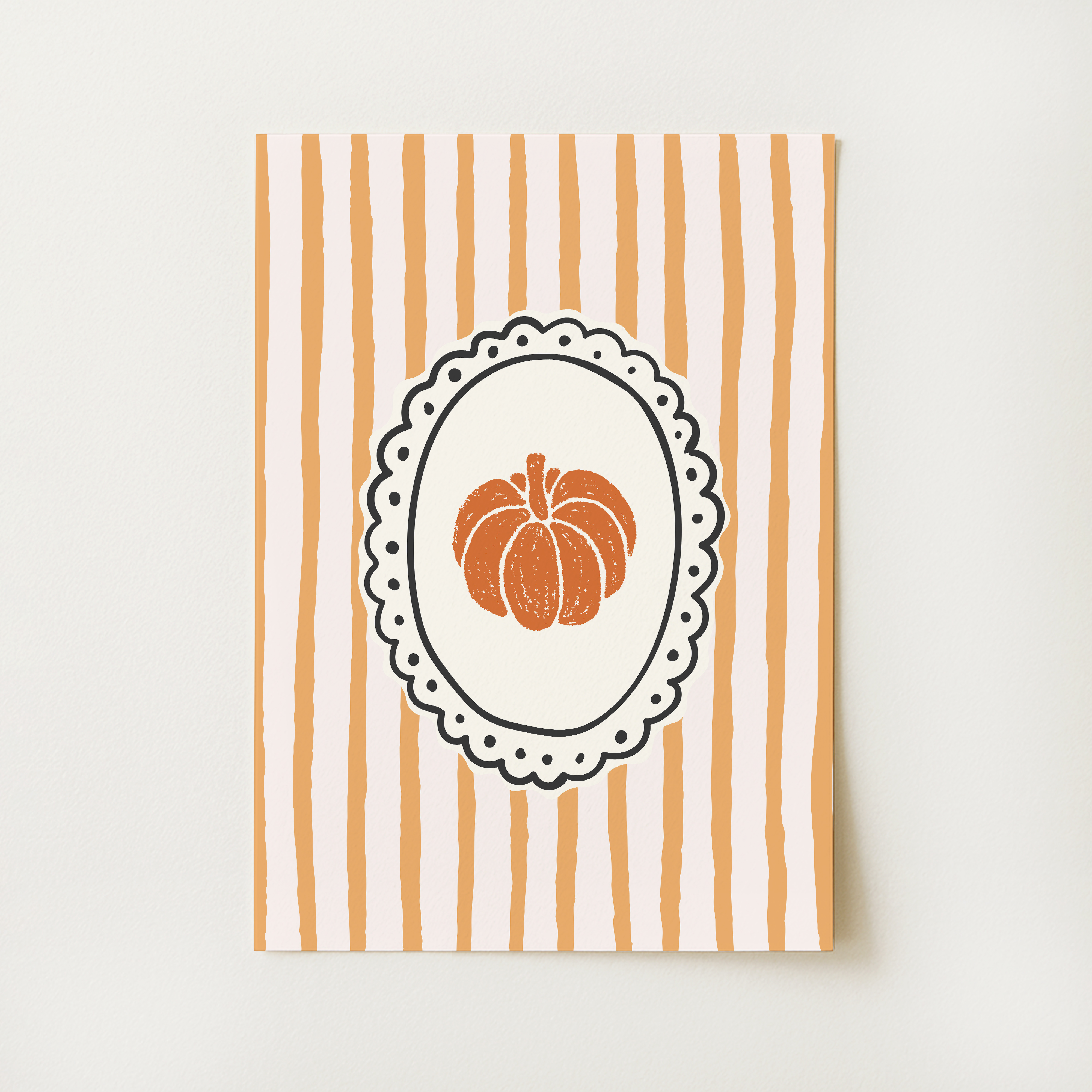 Striped Pumpkin Print