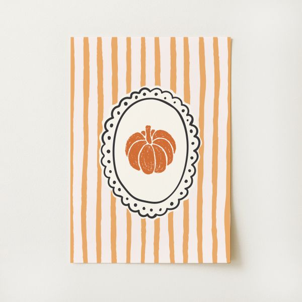 Striped Pumpkin Print