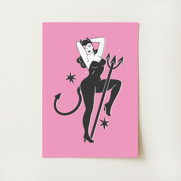 Devil Pinup Print