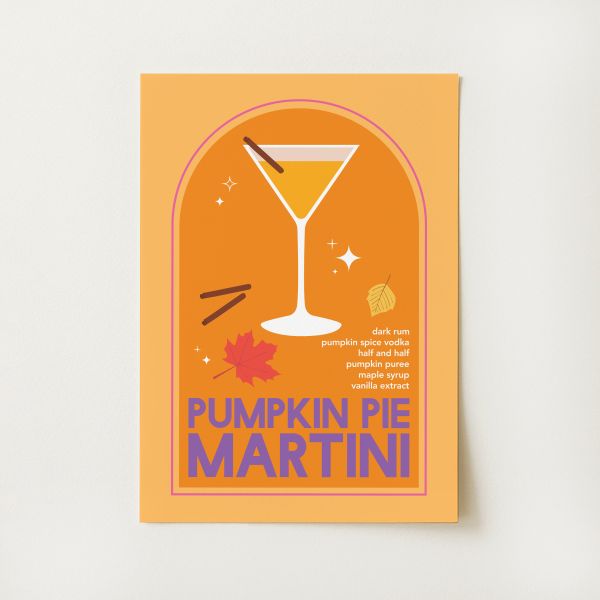 Pumpkin Pie Martini Cocktail Print