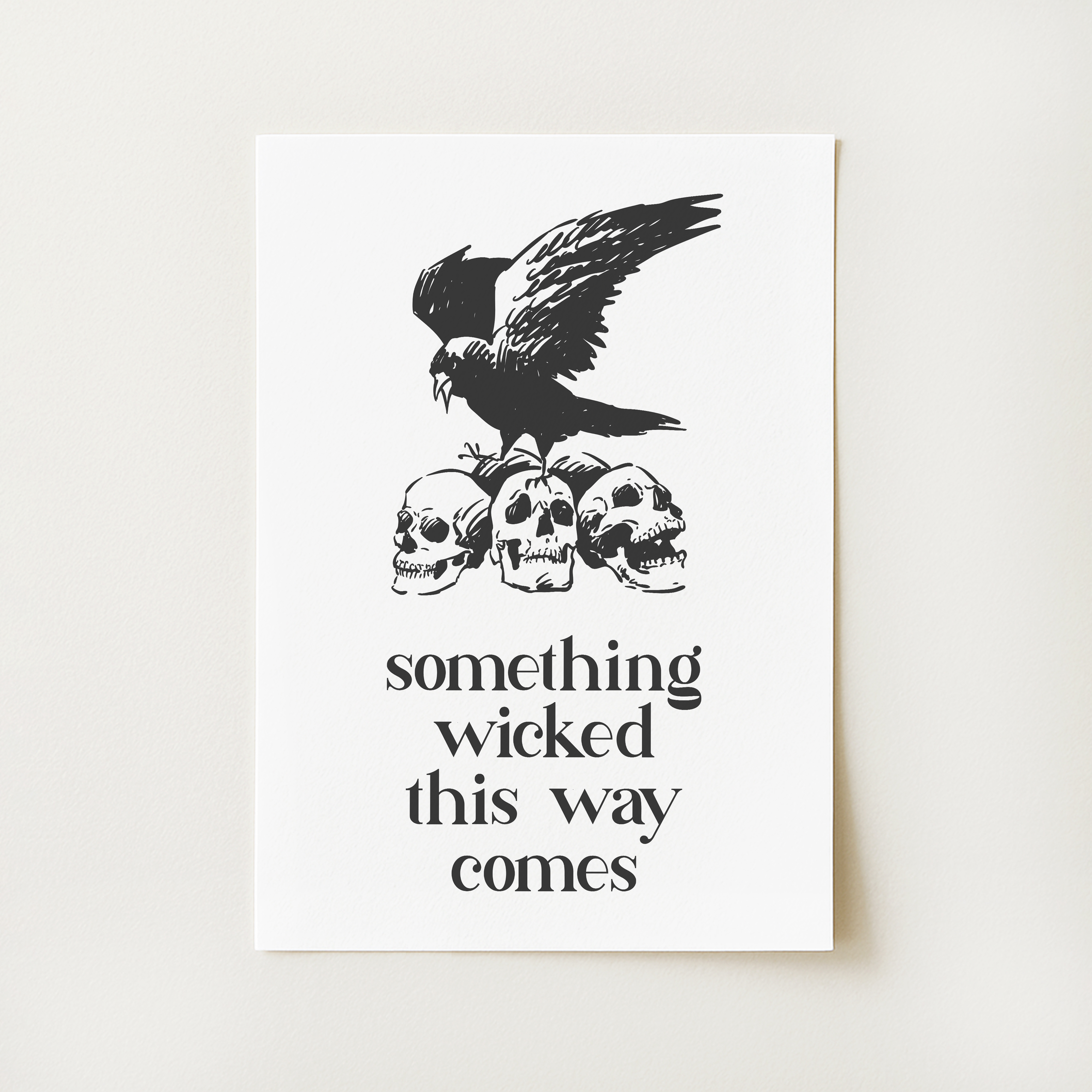 Skull and Raven Print