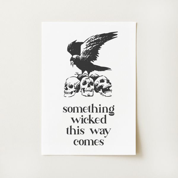 Skull and Raven Print