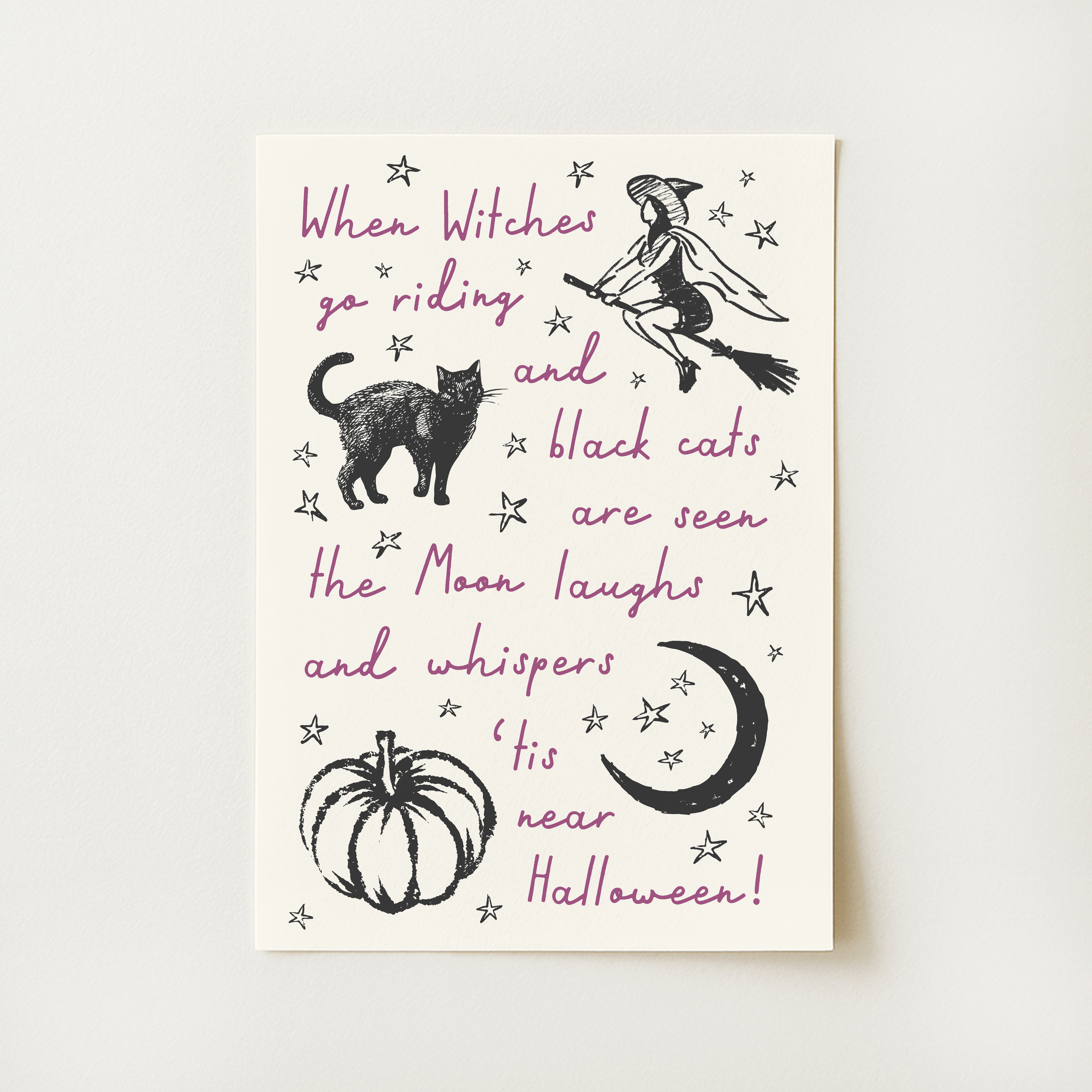 Witches Poem Print