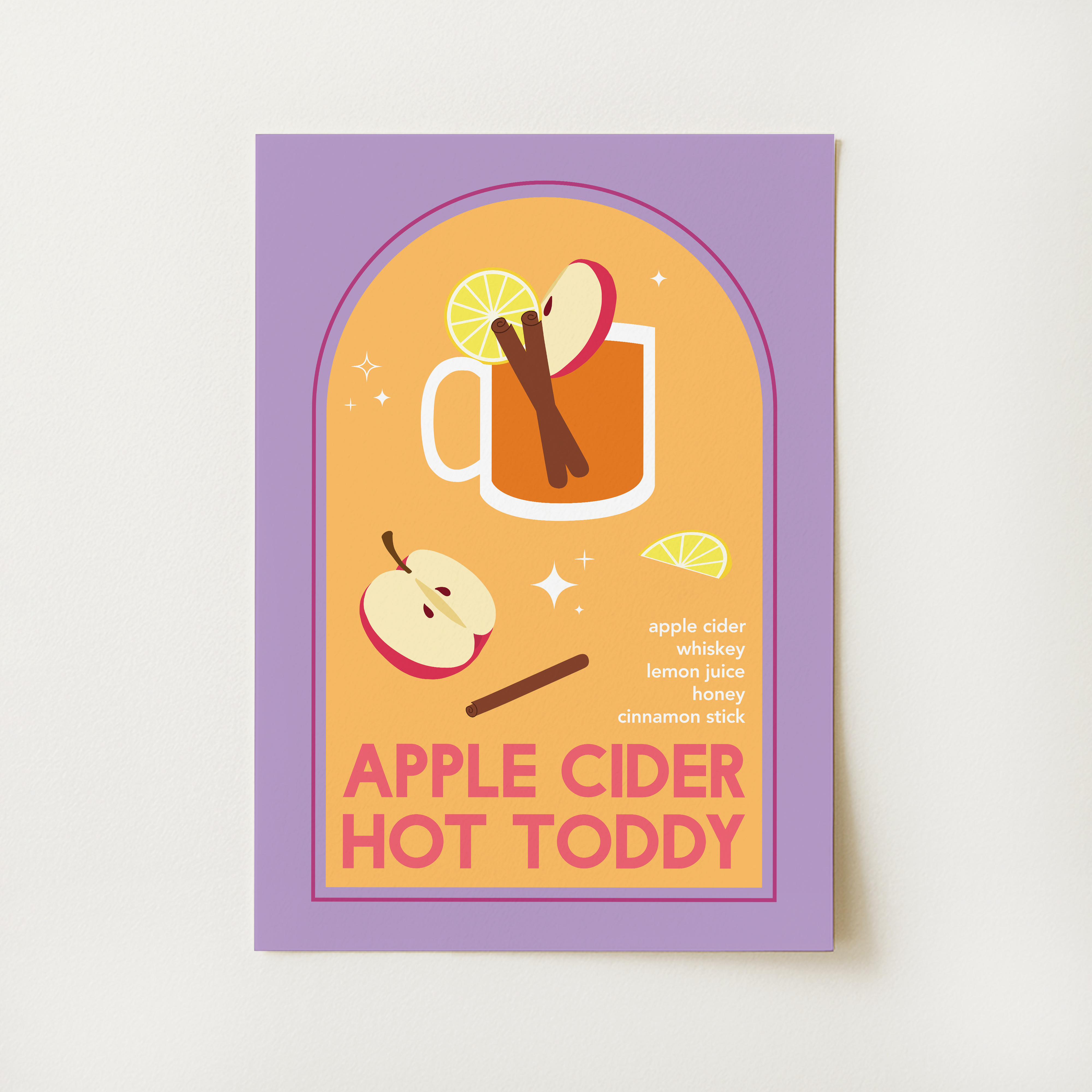 Apple Cider Hot Toddy Cocktail Print