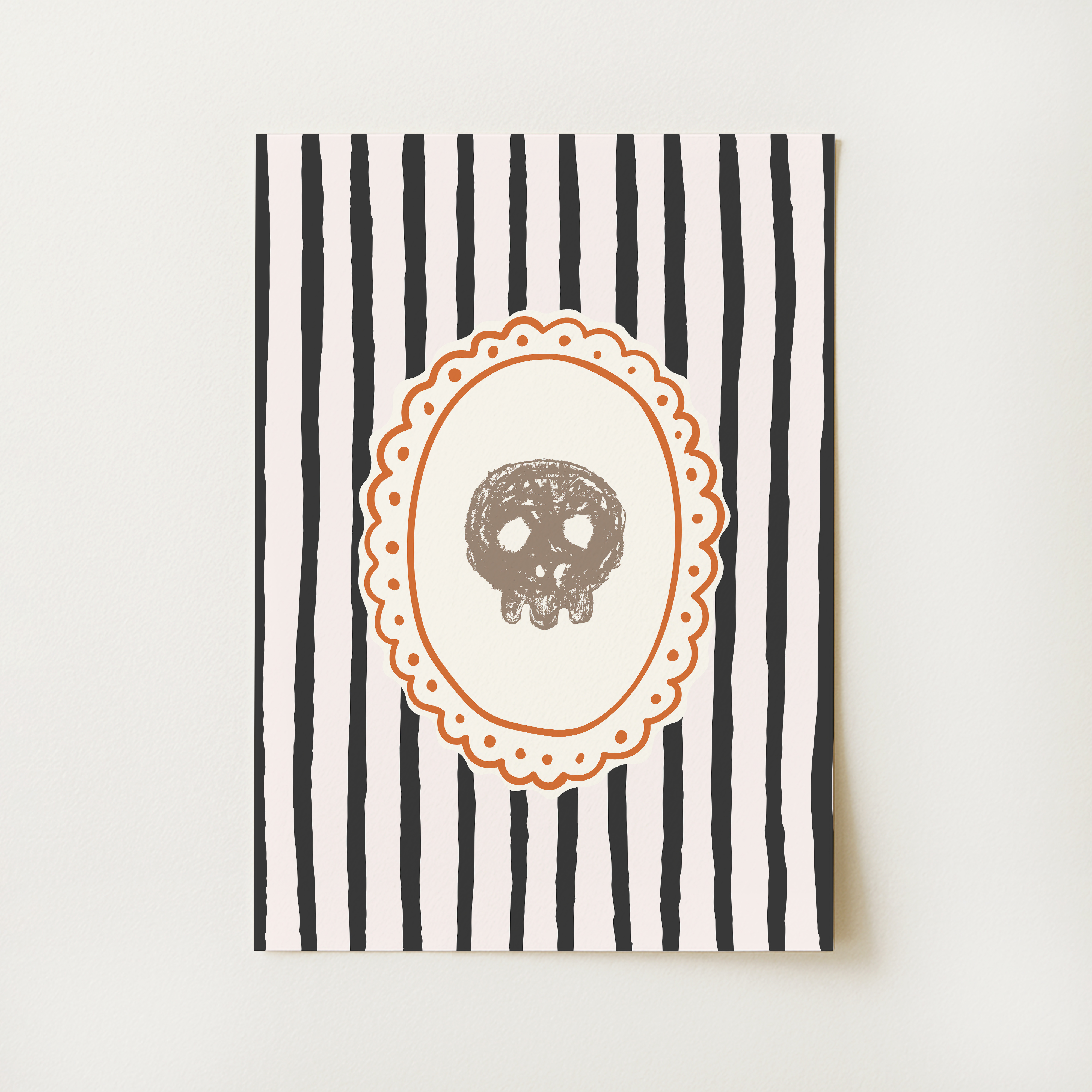 Striped Skull Print
