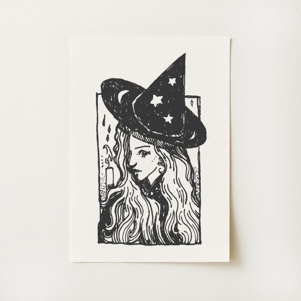 Witch Sketch Print
