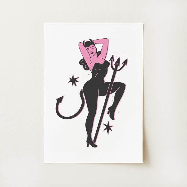 Devil Pinup Print