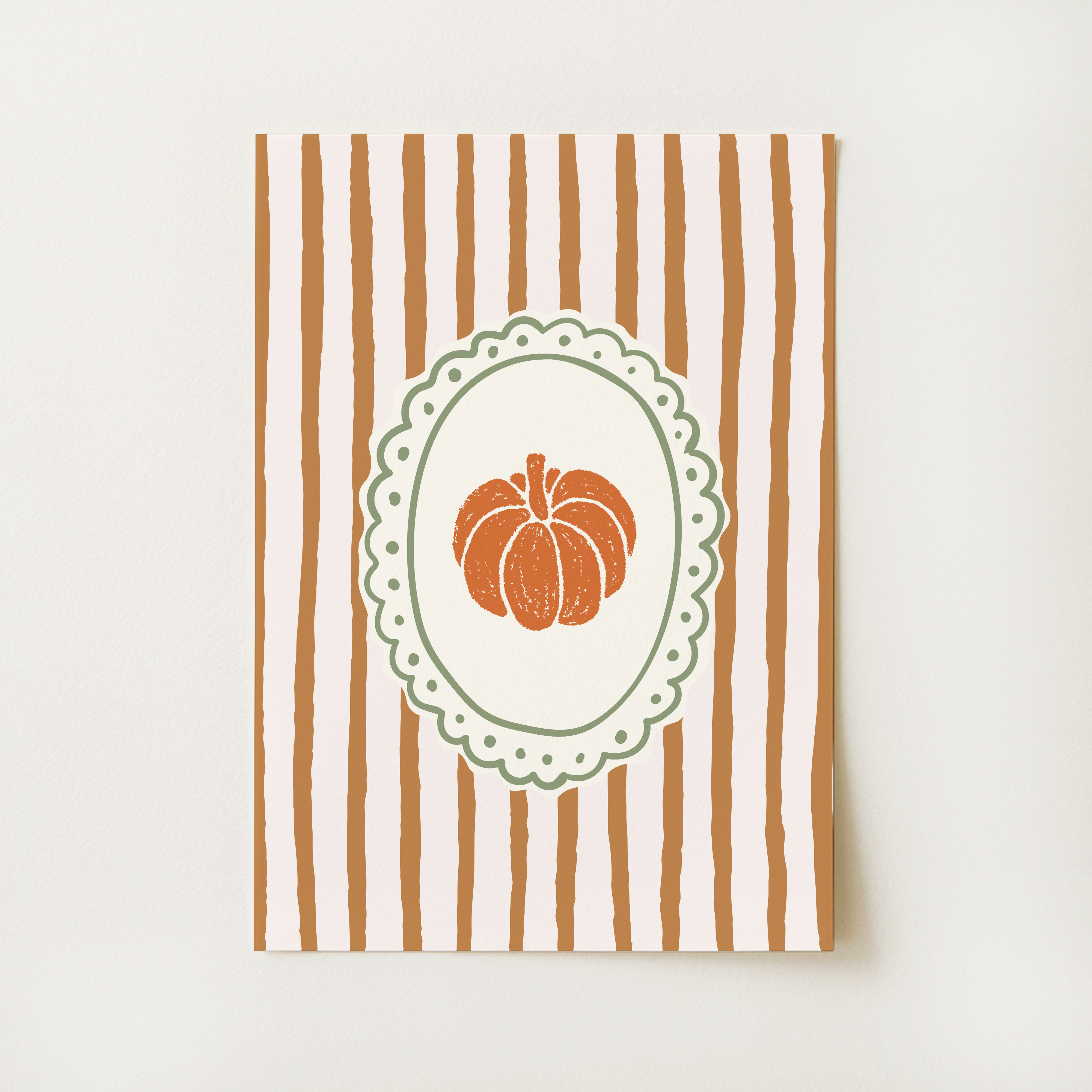 Striped Pumpkin Print