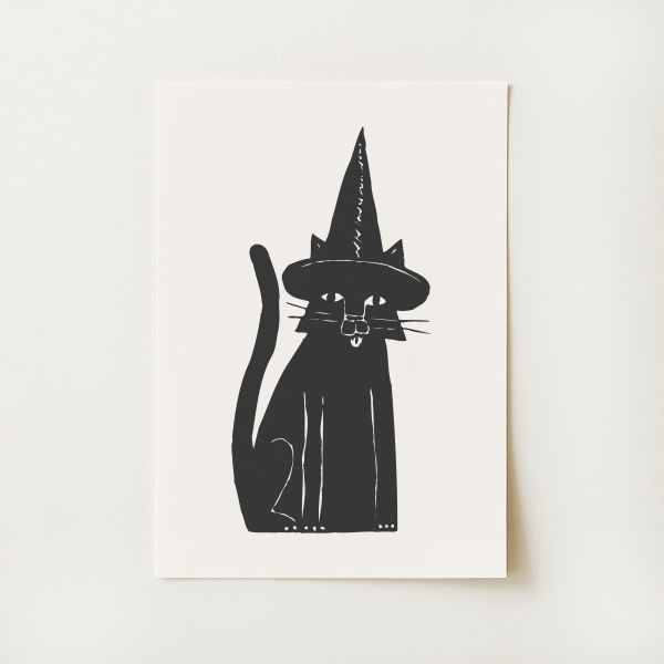 Black Cat Print