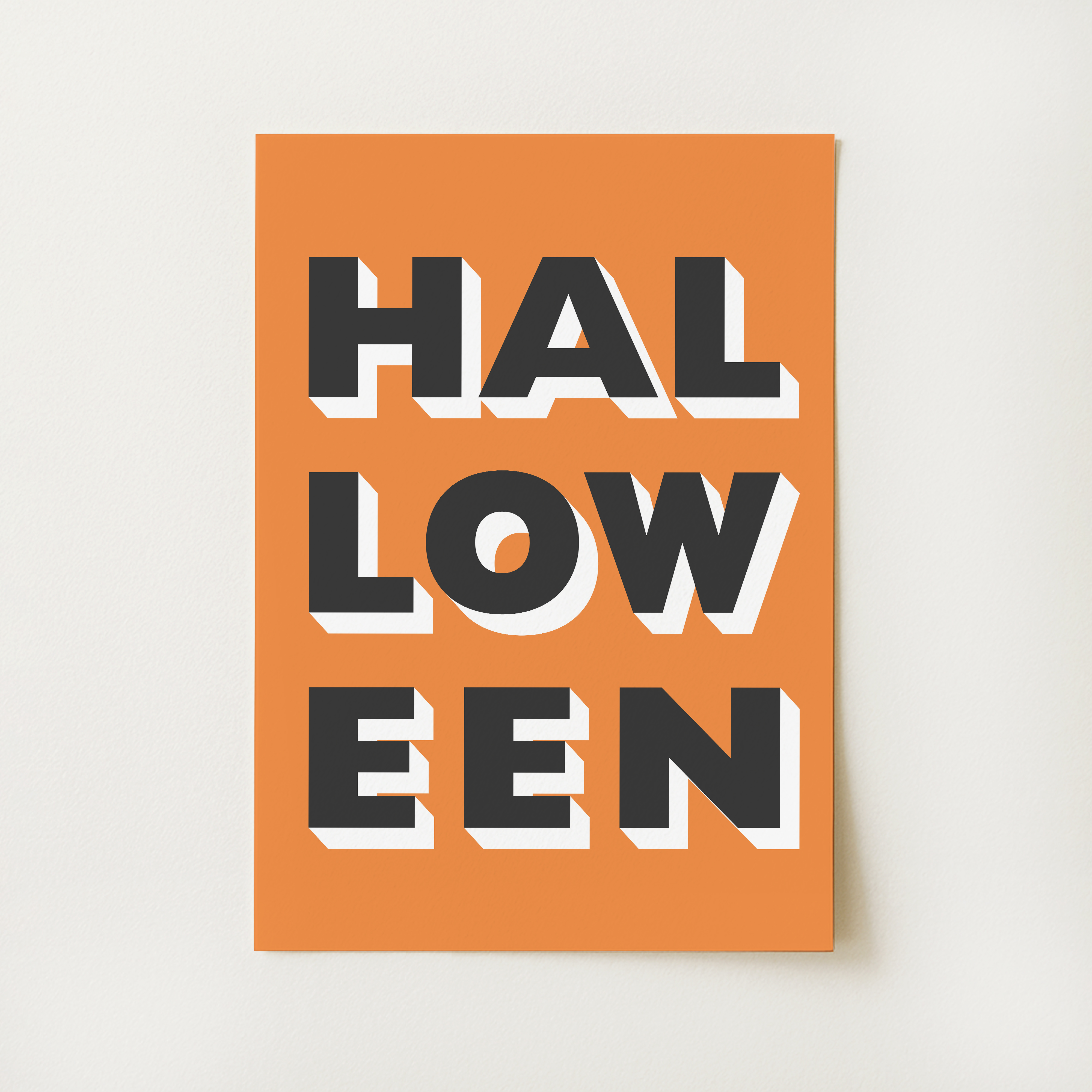 Orange Halloween Print