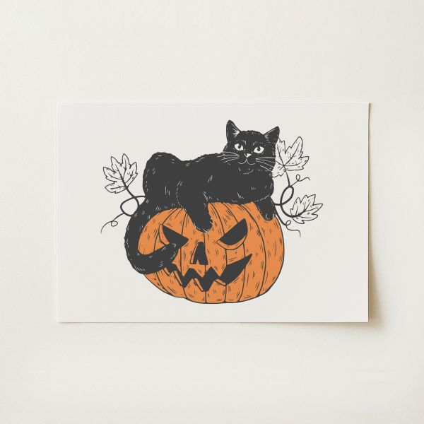 Black Cat Print