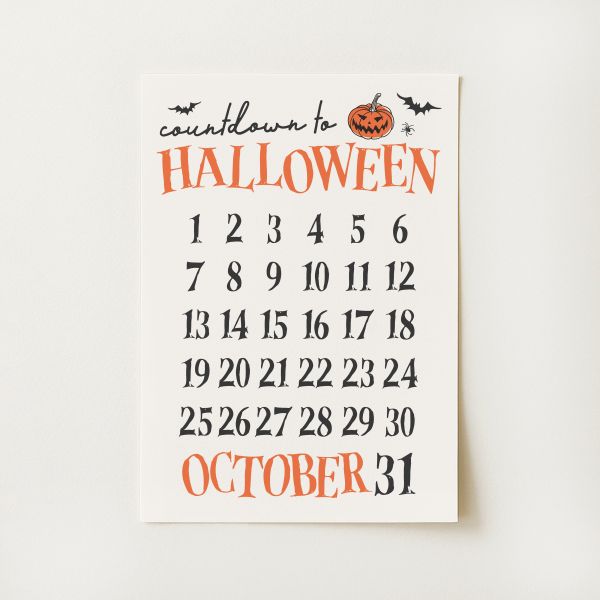 Halloween Countdown Print