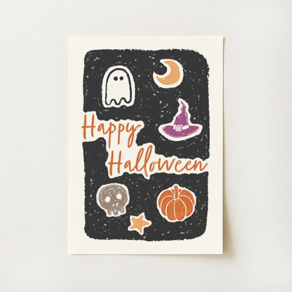 Happy Halloween Sketch Print